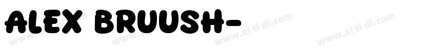 alex bruush字体转换